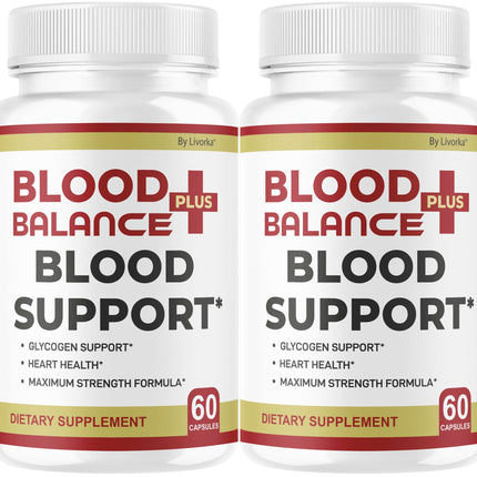 (2 Pack) BloodBalance Plus Capsules - Official BloodBalance Plus Support Supplement Premium Pills All Natural Advanced Formula Multivitamin for Overall Health & Wellness, 120 Capsules for 2 Months