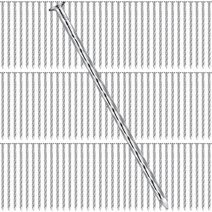 Nuenen 225 Pack 6 Inch Spiral Metal Landscape Spikes Artificial Turf Stakes Galvanized Grass Nails Heavy Duty Landscape Edging Anchoring Spikes for Artificial Turf Weed Barriers Paver Carpentry Tent
