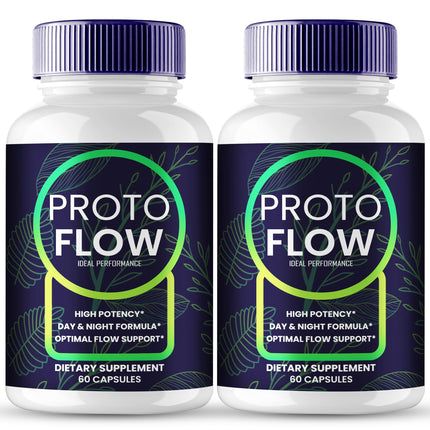 Proto Flow for Prostate Capsules, ProtoFlow Supplement Prostate Support Pills - Maximum Strength, ProtoFlow Advanced All Natural Formula, Proto Flow Prostate Health Men Pills Reviews (2 Pack)