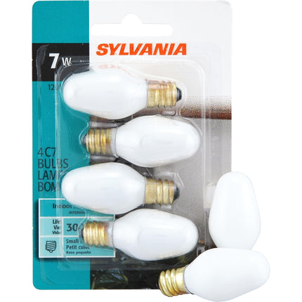 LEDVANCE 13544-7C7/W/BL/4PK 120V Night Light Bulb,Incandescent, Warm White 7 watts