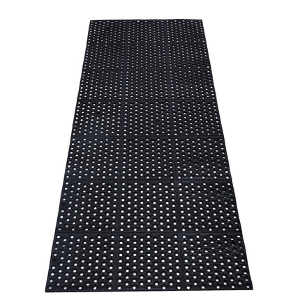 tonchean Rubber Floor Mat with Drainage Holes 83x36x0.4in Anti-Fatigue Mat