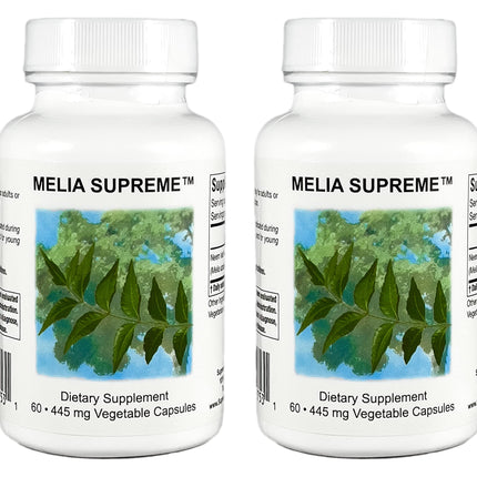 Supreme Nutrition Melia Supreme, 60 Pure Powdered Neem Leaf Vegetarian Capsules (Pack of 2)