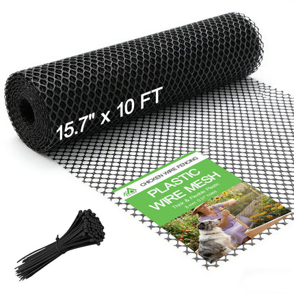 Tilvex 15.7" x10' Plastic Mesh Fence Roll,Heavy Duty Chicken Wire