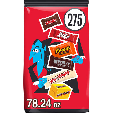 Hershey's Assorted Chocolate Halloween Candy Bulk Variety Pack, 275 ct