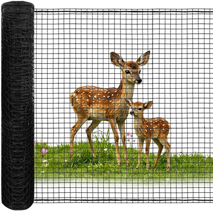 4x100FT Deer Fence Netting for Garden, 55GSM Plastic Mesh Temporary Fence