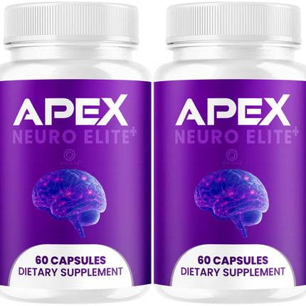 (2 Pack) Apex Neuro Elite Capsules - Official ApexNeuro Elite Pills Advanced Formula Support Maximum Strength, All Natural Ingredients Vitamins For Overall Health & Wellness, 120 Capsules For 2 Months