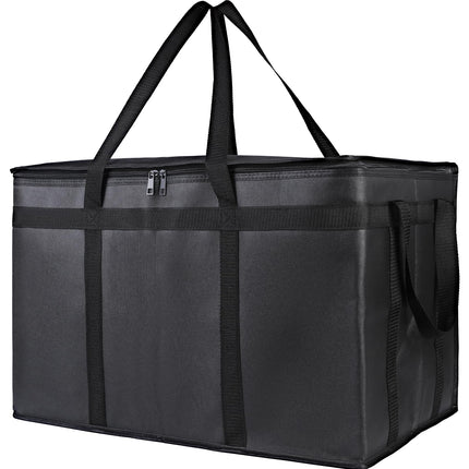 Bodaon Insulated Food Delivery Bag, XXXL Reusable Warming Bag, Black, 1Pk