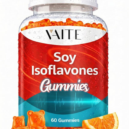 Soy Isoflavones Supplement for Women – Non-GMO Phytoestrogens for Menopause Relief, Hot Flashes, Hormonal Balance, Genistein, Soy with Isoflavones, Bone Health Support – 60 Vegan Chewable Gummies
