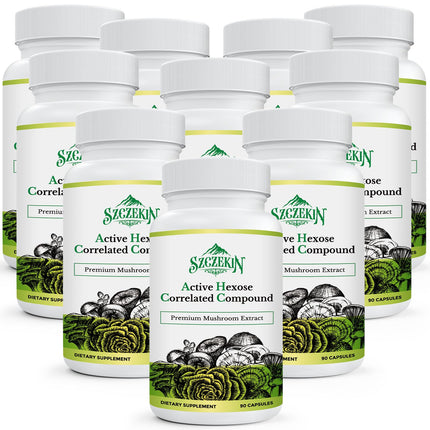 Active Hexose Correlated Compound 1500 mg Supplement, Natural 8 Mushroom Extract Supplement, Immune System, Liver Function, Natural Killer and T Cells Activity, 900 Veggie Capsules