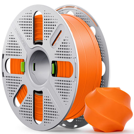MarsWork PLA Basic, Pre-Dried Filament with Quick-Swap Reusable Spool 1kg (2.2lbs), 1.75mm 3D Printing Filament, Compatible with Bambu Lab 3D Printers – Orange
