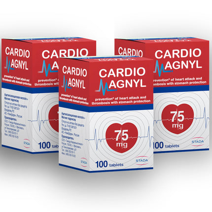 KOVCHEGART 3 Packages Cardiomagnyl 1Pack 100 pcs 75 mg
