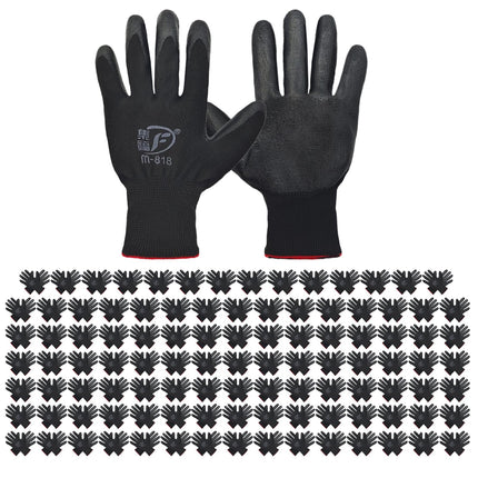 WHEATHUSK 120 Pairs Gardening Work Gloves Bulk for Men Women, Breathable Nitrile Rubber Coated Garden Gloves Dipped Gripping Working Gloves for Construction, Gardening, 9.1 Inch