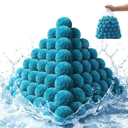 Zeinunk 2026 Upgraded Pool Filter Balls 4lbs with Mesh Bag, Reusable Pool Balls for Swimming Pool Pump Sand Filter Balls Media, Replace 160lbs Filter Sand for Above & In Ground Pool