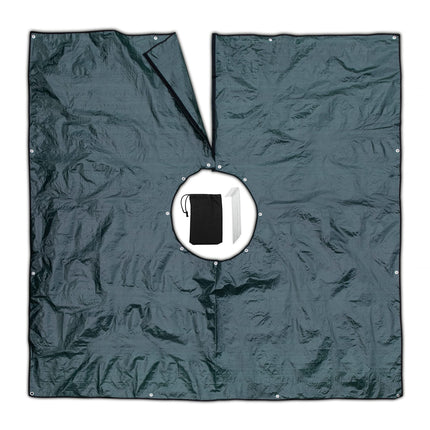 LydKin Landscape Tarp 8x8ft - 22" Center Hole to Fasten Around Trees and Shrubs - Complete with Garden Stakes