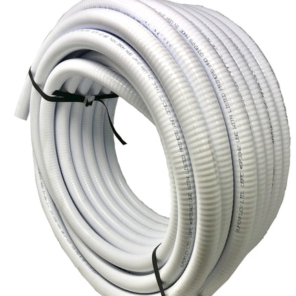 Sealproof 2" Dia Flexible PVC Pipe, Pool and Spa Hose, Schedule 40 Tubing, Made In USA, 2-Inch, 25 FT, White
