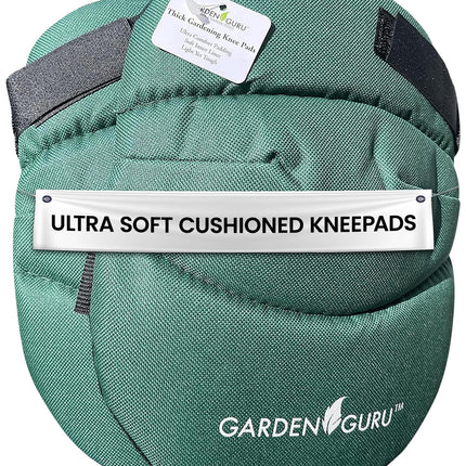 Garden Guru Cushioned Gardening Knee Pads with Adjustable Straps - Soft Inner Liner, Ultra Comfort Padding, Garden Kneelers for Yard Work, Cleaning, Household Chores, Roofing, and More 1 Pack