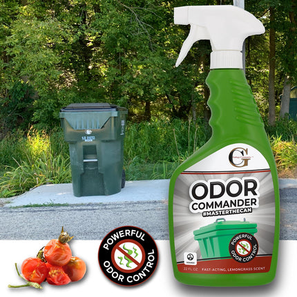 Garbage Commander Odor Commander, Odor Control Spray Bottle, 22 Ounce, Lemongrass Scent -Proudly Made in Canada