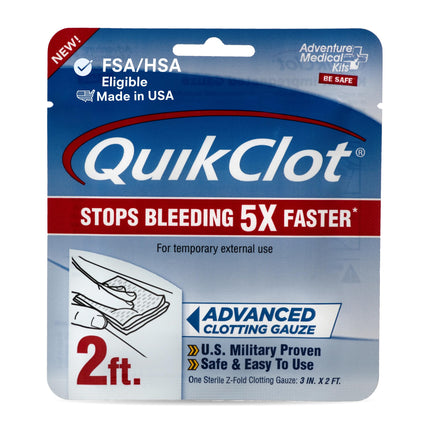 QuikClot Kaolin Clotting Gauze, 2'