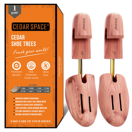 Cedar Space Wooden Shoe Stretcher Tree, 6.5-14 Sizes Cedar Wood Shoe Trees,1PC Shoe Stretcher for Men, Sneakers,Boots