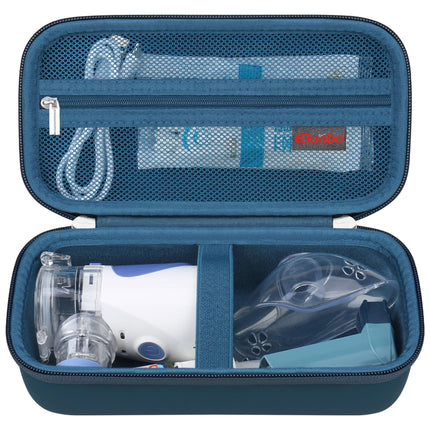 Elonbo Carrying Case for Portable Handheld Inhaler Nebulizer Machine for Adults and Kids, Asthma Inhaler Travel Case, Handheld Mesh Atomizer Machine Holder, Inhaler Spacer Bag, Dark Blue