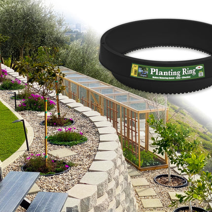 3-Pack 24-inch Tree Planting Rings – Deep Root Watering Basin & Edging.