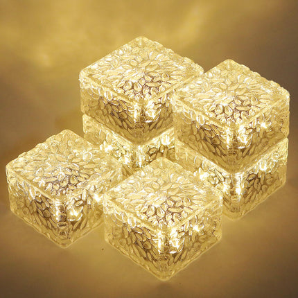 MLKNK Solar Brick Lights-Outdoor Solar Lights for Yard 6 Pack Garden Decor