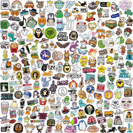 SINCCO 20/40/50 PCS Cute Enamel Pins Bulk, Funny Backpack Pins Aesthetic Lapel Badge Pins Set Assorted Enamel Brooch Pins for Backpacks, Hats, Bags, Landyards