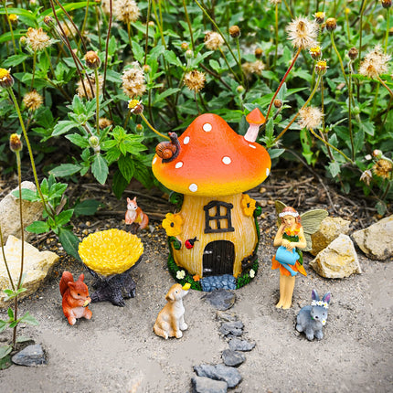 Sparkle Race Fairy Garden Accessories Kit with Miniature Figurines
