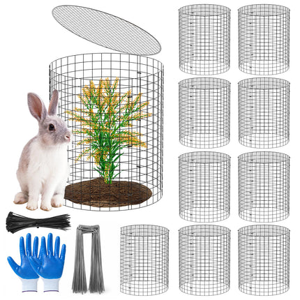 SPECILITE 10 Pack Plant Protector from Animals, 14"x16" Pre-Bent Wire Mesh