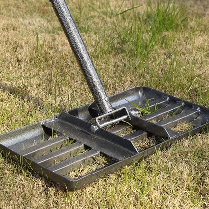 Lawn Leveling Rake, 17x10 Heavy Duty Lawn Leveler with Adjustable Handle Dirt Ground Level Tool for Yard Garden (60 Inch)