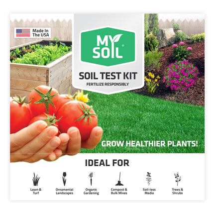 MySoil Soil Test Kit, Unlock Your Lawn & Garden Potential, Complete & Accurate Nutrient and pH Analysis with Recommendations Tailored to Your Soil and Plant Needs