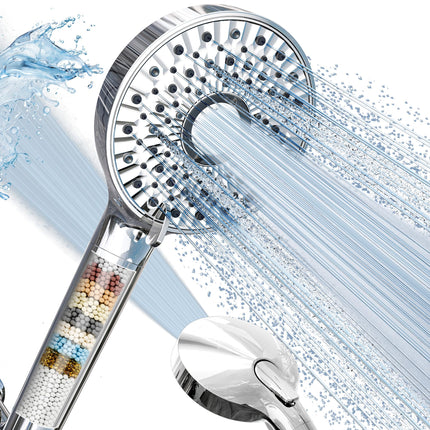 Magichome Filtered Shower Head w/Handheld,Detachable Chrome&Stainless Hose