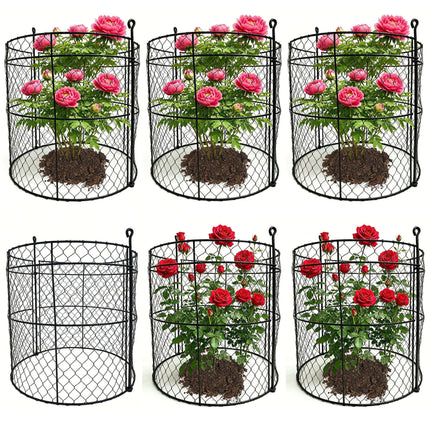 JILLSKY 16" Chicken Wire Plant Cages, 6 Pack