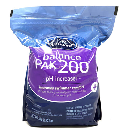 BioGuard Balance Pak 200, 6 lb, pH Increaser for Pool Maintenance, Protects Pool Equipment from Corrossion, Improves Swimmer Comfort