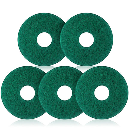 Teenyyou 5 Pcs 12" Cleaning Orbiter Pads Commercial Floor Buffer Pads Hardwood Floor Maintenance Scrubber Polisher Cleaning and Stripping for Orbiter Machine (Green)