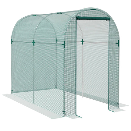 Outsunny 4' x 8' Crop Cage Plant Protection Tent with Zippered Door, Green