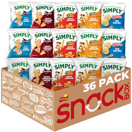 Simply Snacks Variety Pack, 0.875 Oz Bag, 36 Count, Organic, Packaging May Vary