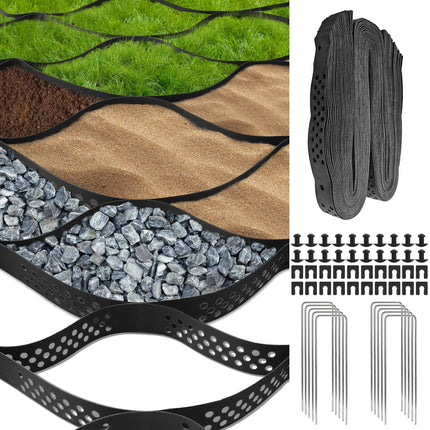 Gravel Grid 4 x 33 FT,2"Depth HDPE Ground Grid for Gravel,Geogrid Driveways