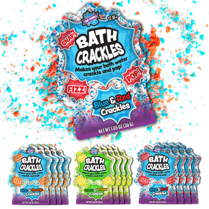 Tub Works® Bath Crackles Bath Toy, Variety 12 Pack | Nontoxic & Fragrance-Free | Makes Bath Water Crackle & Pop for a Unique Kids Bath | Swirl Water for Fizzy Fun | Sensory Kids & Toddler Bath Toys