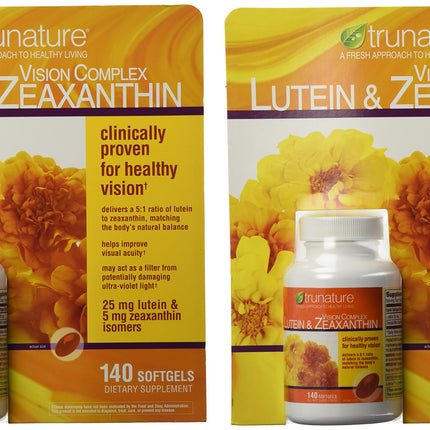 TruNature Vision Complex with Lutein & Zeaxanthin - Great Value Pack of 2 (Total 280Ct Softgel Type) x#vswa