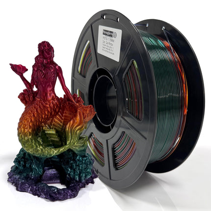 Stronghero3D PETG 3D Printer Filament 1.75 mm, Quick Translucent Rainbow,Fast Color Change,Multi Color,Accuracy +/- 0.05 mm net Weight 1 kg