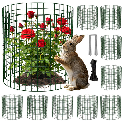 Unves 10 Set Plant Protectors from Animals, 12" x 12" Wire Plant Cages