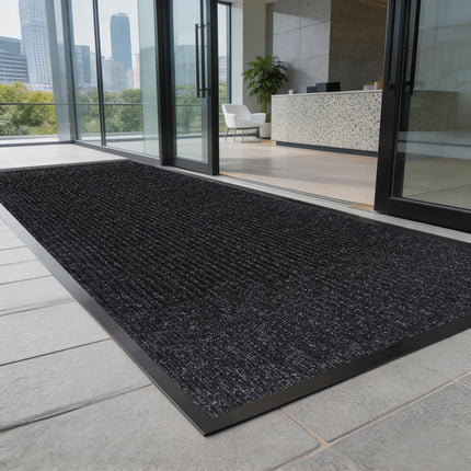 Storystore 3' x 5' Front Door, Mat Heavy-Duty Commercial Mat for Indoor/Outdoor Entryways, Non Slip Rubber Backing Low Profile for Entrance Home Office, Patio & Garage(Gray)