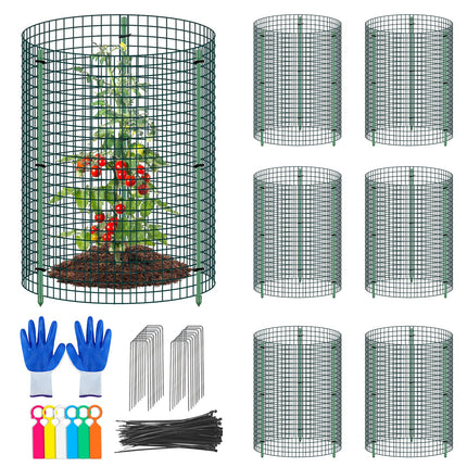 6 Set Wire Plant Protector from Animals - 12"x16" 18Pcs Metal Mesh