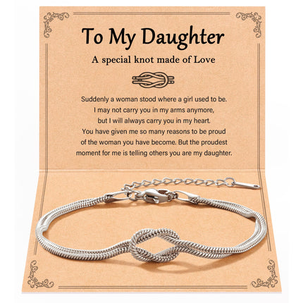 Daughter Gifts from Mom, Mothers Day Birthday Gifts Daughter Knot Bracelet
